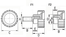 Fluted Grip knob [258]